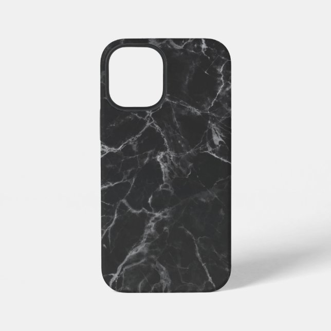 Coque iPhone Marbre noir (Verso)
