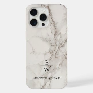 Coque iPhone 15 Pro Max Marbre noir et blanc poussiéreux pailleté personna