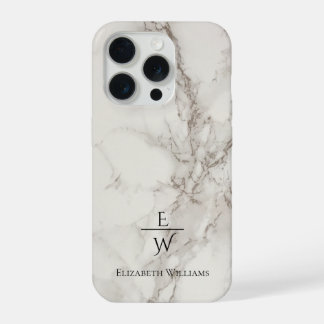Coque iPhone 15 Pro Marbre noir et blanc poussiéreux paillettes person