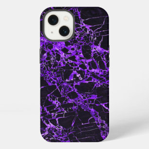 Etui iPhone 13 Marbre noir et violet, (Chargement de la batterie)