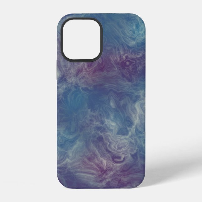 Coque iPhone marbre rose et bleu (Verso)