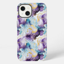 Marbre turquoise et violet