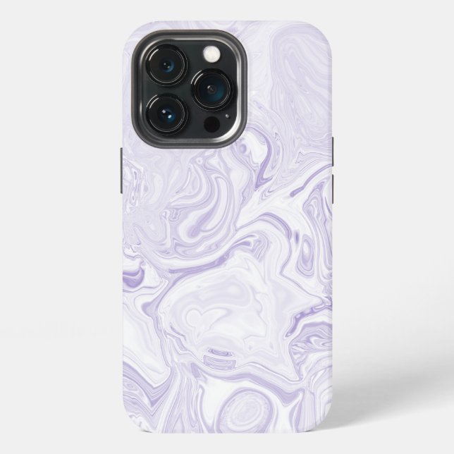 Coque iPhone Marbre Violet Clair (Dos)
