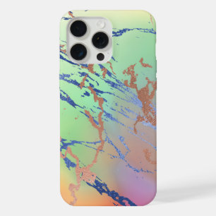 Coque iPhone 15 Pro Max Marbre Vivant Aquarelle pastel colorée et audaci
