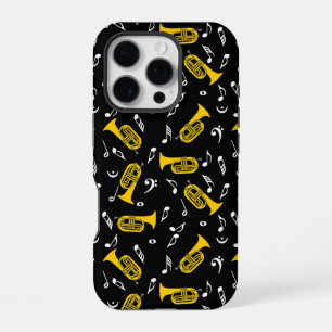 Coque iPhone 16 Pro Marching Baritone Music Notes Bass Clefs
