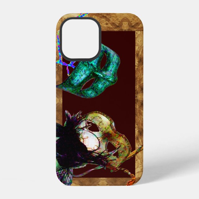 Coque iPhone MARDI GRAS MASQUERADE parchemin (Verso)