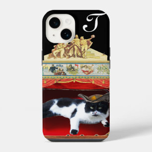 Coque Pour iPhone 14 MARDI GRAS MASQUERADE THÉÂTRE CHAT Monogramme