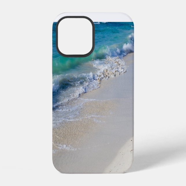 Coque iPhone Marée basse sur la plage des Caraïbes (Verso)