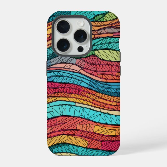 Coque iPhone Marée mosaïque (Verso)