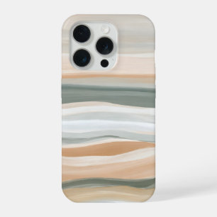 Coque iPhone 15 Pro Marées superposées douces – Abstrait neutre côtier