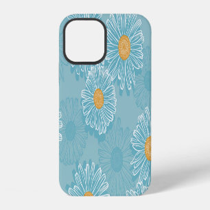Coque iPhone 12 Marguerites vintages : motif aux contours fleuris.
