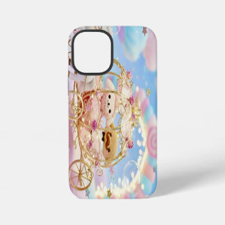 Coque iPhone 12 Mini Mariage de chiot mignon Carrosse de conte de fées