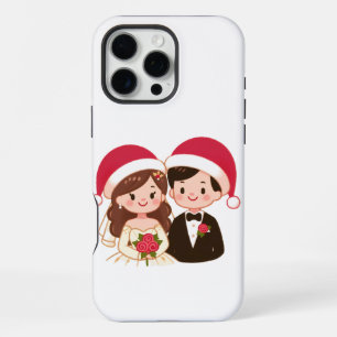 Coque iPhone 16 Pro Max Mariage de Noël mignon Couple