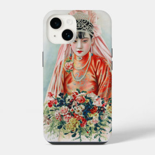 Coque Pour iPhone 14 Mariée en rouge à un mariage chinois à Shanghai