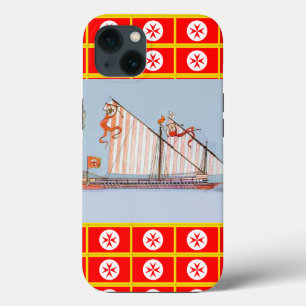 Etui iPhone 13 Marine Toscane Médicis