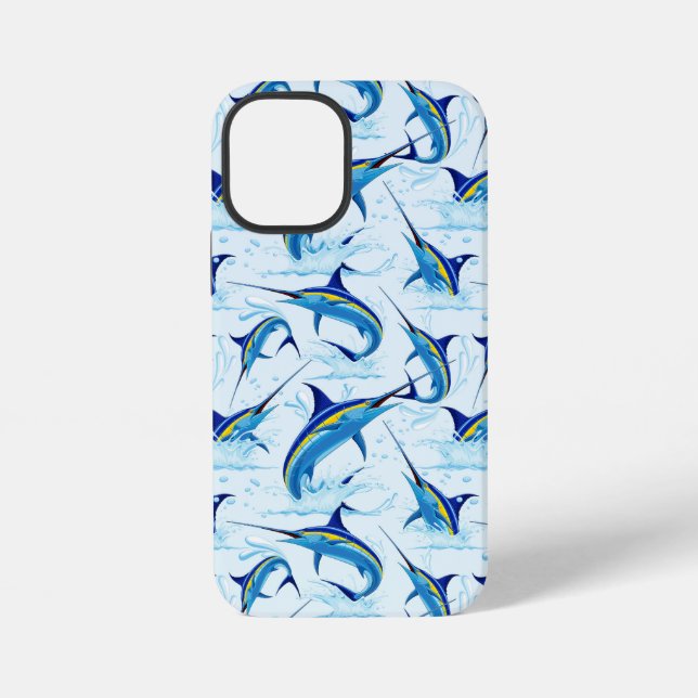 Coque iPhone Marlin Bleu Jaillissant de l'Océan (Verso)