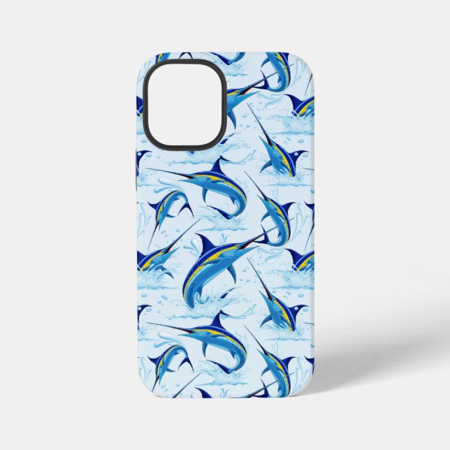Coque iPhone Marlin Bleu Jaillissant de l'Océan (Verso)