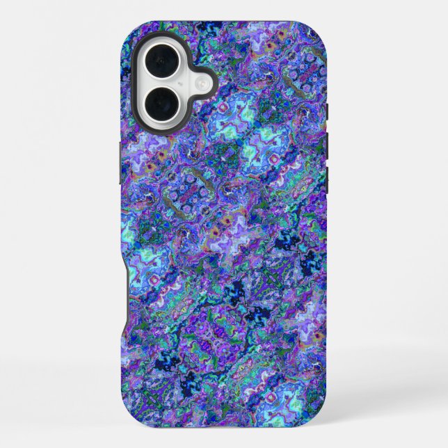 Coque iPhone Marquage de la géode Abstraite dans les couleurs d (Verso)