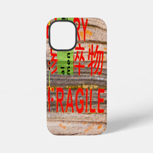 Coque iPhone 12 Mini Marquages FRAGILE - Déchiré - Pelé - Étui à textur