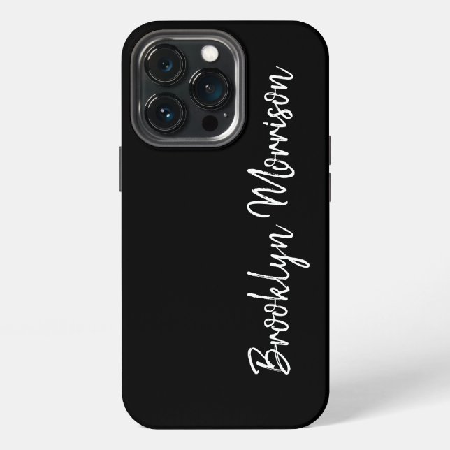 Coque iPhone Marque de monogramme de nom de script manuscrit te (Dos)