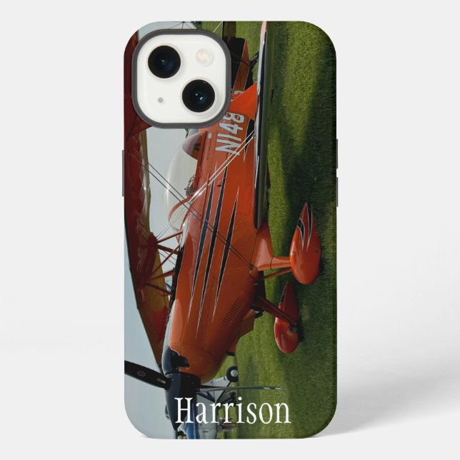 Coque iPhone Marque de style avion rouge, aviation (Verso)