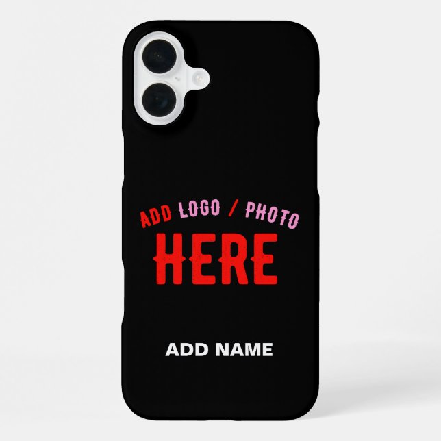 COQUE iPhone MARQUE ÉLÉGANT MODERNE PERSONNALISABLE NOIR VERIFI (Verso)
