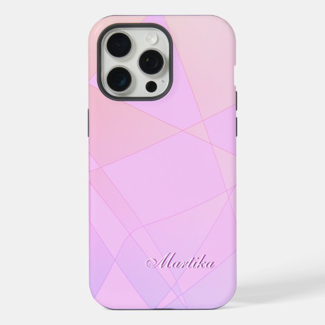 Coque iPhone Martika - Ajouter Votre Nom - Belles Couleurs Douc (Verso)