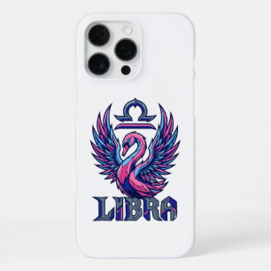Coque iPhone 16 Pro Max Mascotte du zodiaque Balance de synthwave cyberpun