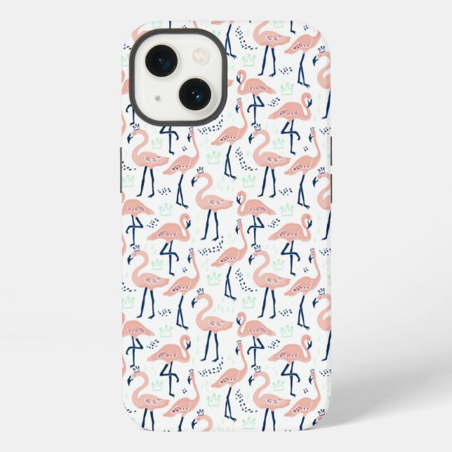 Coque iPhone Masque de flamant rose mignon (Verso)