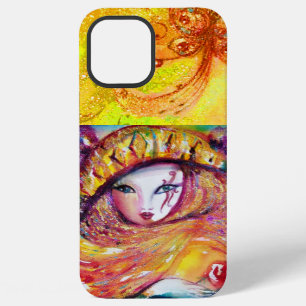 COQUE iPhone 12 PRO MAX MASQUE VENITIEN - MASQUE EN JAUNE