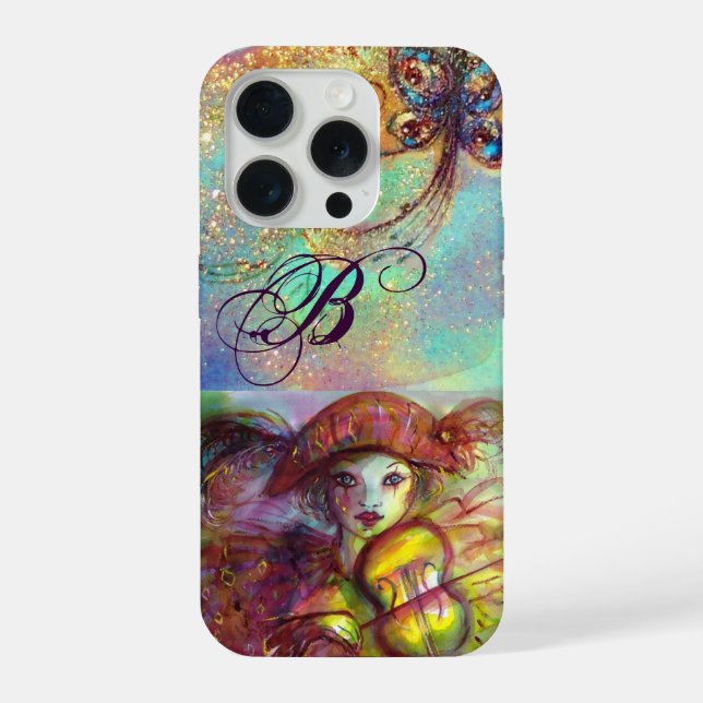 COQUE iPhone MASQUERADE VENITIEN / MONOGRAMME HARLEQUIN (Verso)