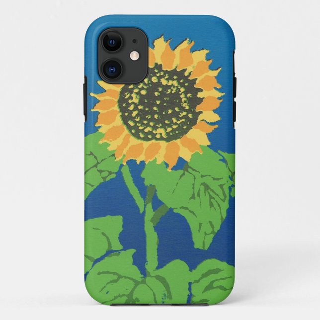 Coque iphone-Mate De Tournesol D'Or À Peine Là (Dos)