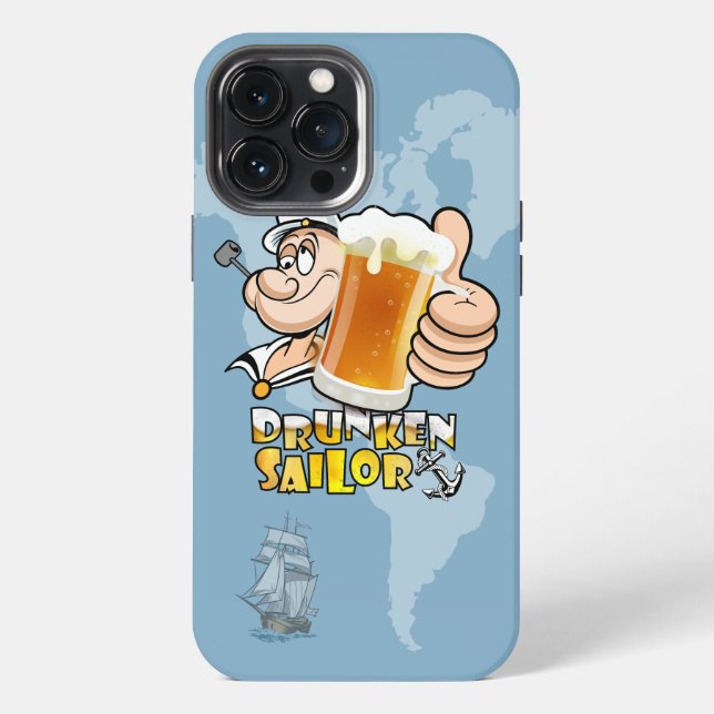 Coque iPhone Matelot ivre | (Verso)
