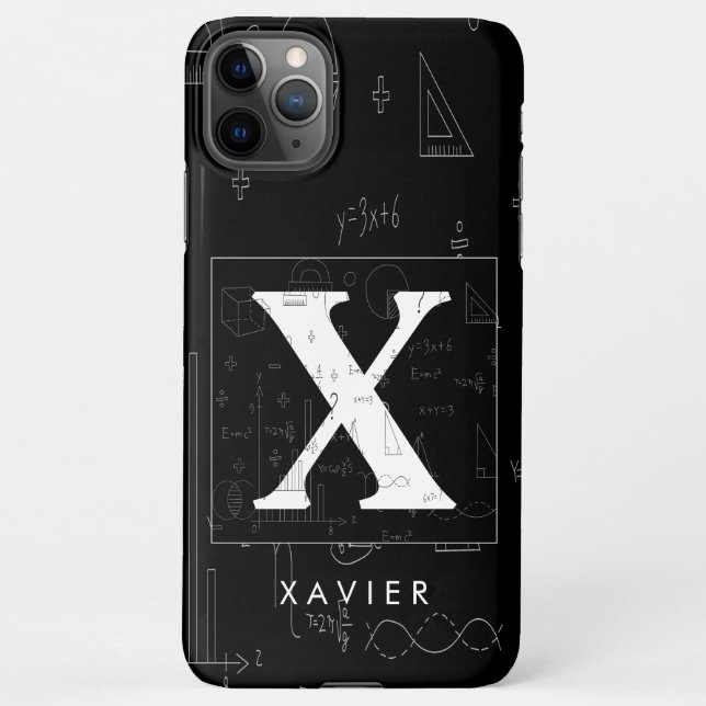 Coque iPhone Math Monogram - Xavier iPhone 11Pro Max Coque (Dos)