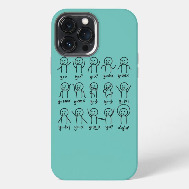 Coque iPhone Math Stick Figures Math Prof de Math Drôle (Verso)