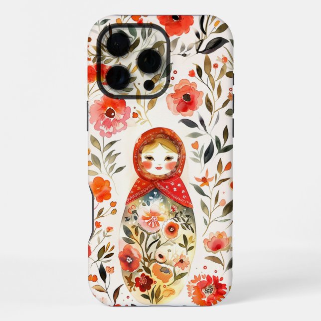 Coque iPhone Matriochka, poupée russe (Verso)