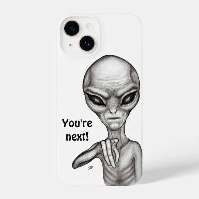 Coque iPhone Mauvais Alien , À toi ensuite ! (Verso)