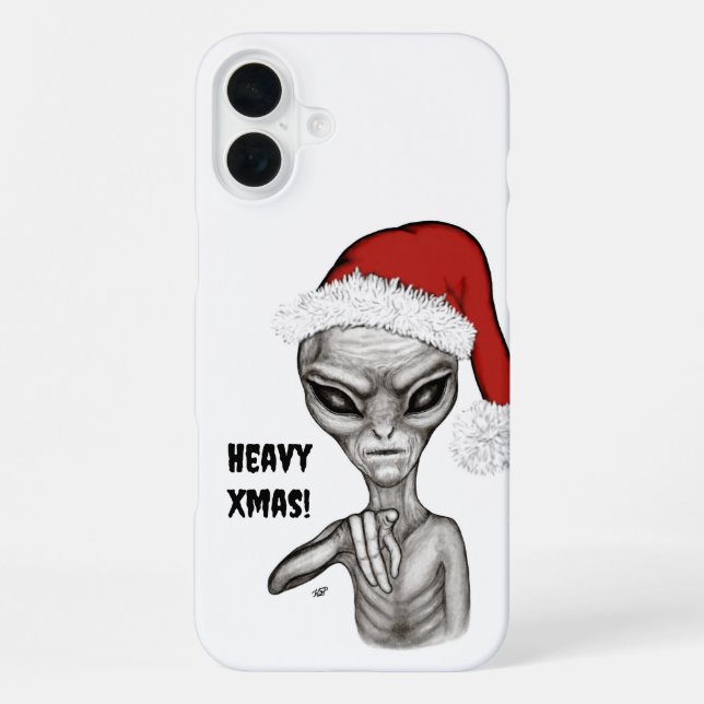 Coque iPhone Mauvais Alien, Lourds Noël ! (Verso)