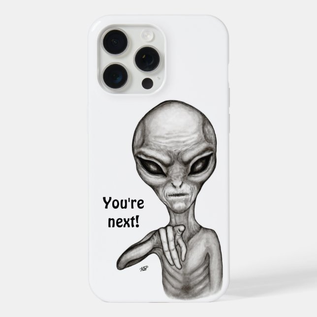 Coque iPhone Mauvais Alien, Tu es le prochain ! (Verso)