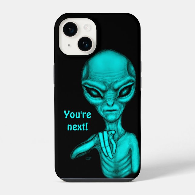 Coque iPhone Mauvais Alien, Tu es le prochain ! (Verso)