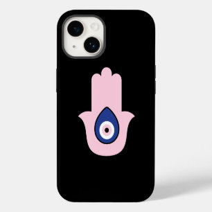 Coque Pour iPhone 14 Mauvais œil esthétique grec Mati rose bleu noir