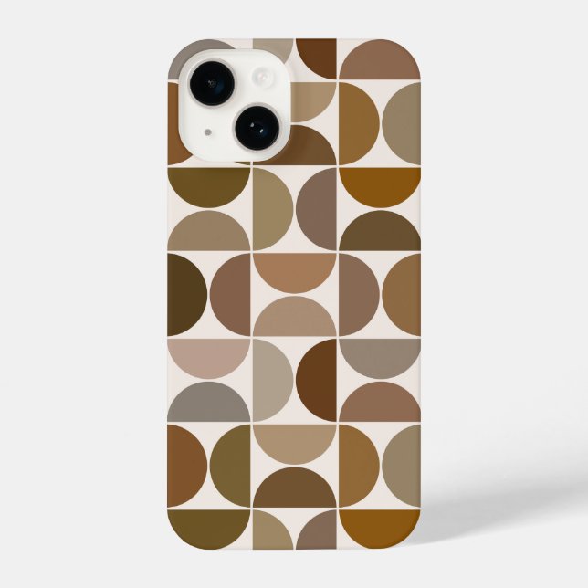Coque iPhone MCM Semi-cycles Browns+Cream Big Motif (Verso)