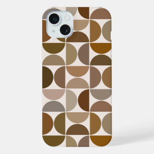 Coque iPhone 15 Plus MCM Semi-cycles Browns+Cream Big Motif