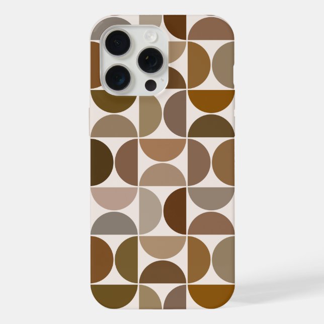 Coque iPhone MCM Semi-cycles Browns+Cream Big Motif (Verso)