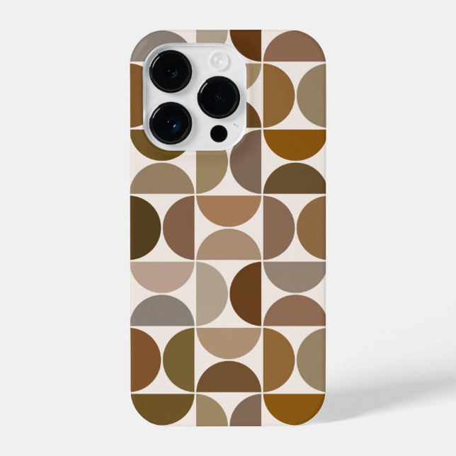 Coque iPhone MCM Semi-cycles Browns+Cream Big Motif (Verso)