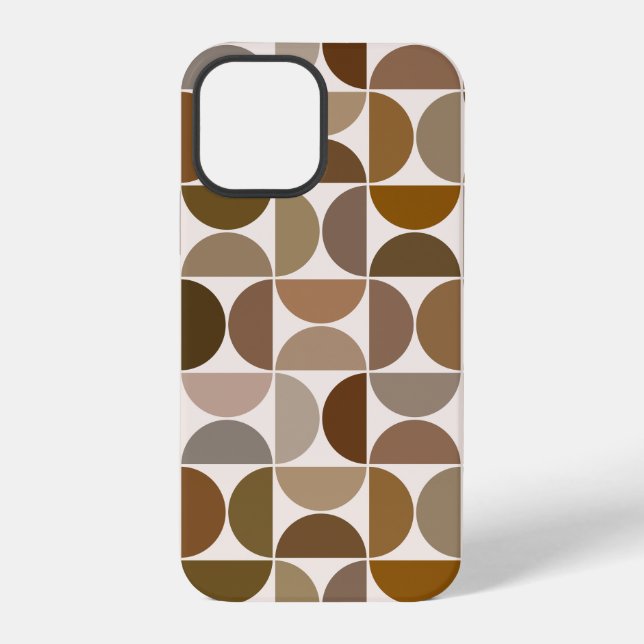 Coque iPhone MCM Semi-cycles Browns+Cream Big Motif (Verso)