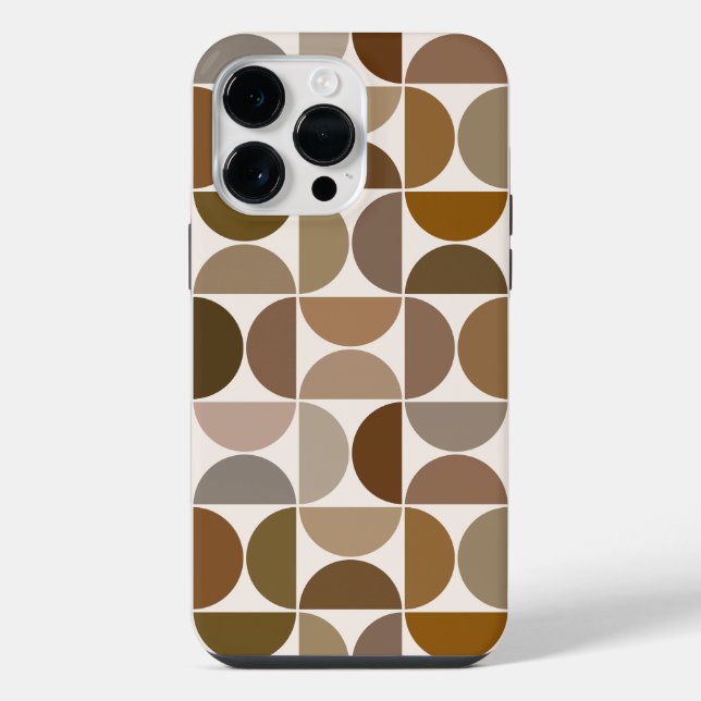 Coque iPhone MCM Semi-cycles Browns+Cream Big Motif (Verso)