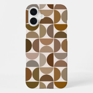 Coque iPhone 16 Plus MCM Semi-cycles Browns+Cream Big Motif