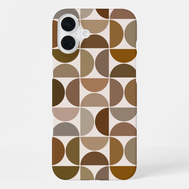 Coque iPhone MCM Semi-cycles Browns+Cream Big Motif (Verso)