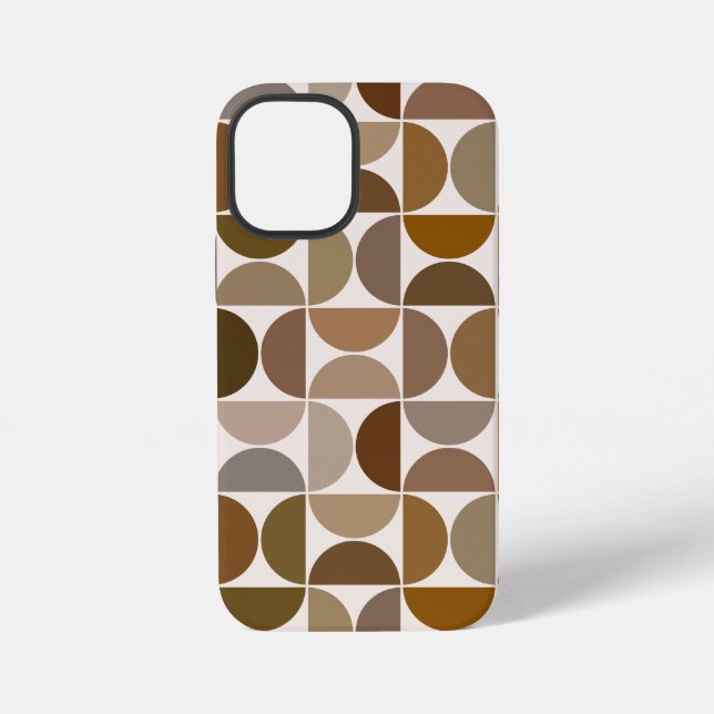 Coque iPhone MCM Semi-cycles Browns+Cream Big Motif (Verso)